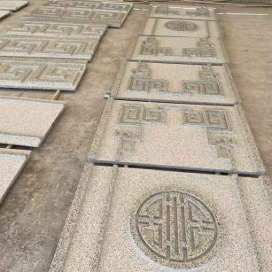 哈密 白麻花岗岩外墙立面雕刻板