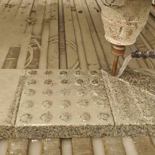 哈密 芝麻白花岗岩石材盲人石、盲道石、盲点石