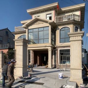 哈密 黄金麻花岗岩荔枝面别墅外墙干挂私家专属