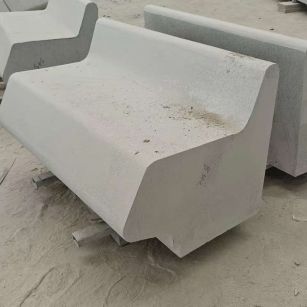 哈密 芝麻白花岗岩异形坐凳，石凳