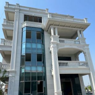 哈密 白麻花岗岩别墅外墙干挂效果展示