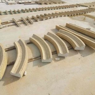 哈密 黄金麻花岗岩别墅线条