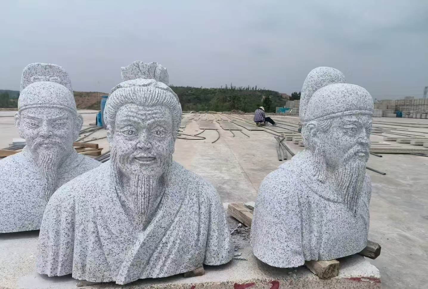 哈密 白麻花岗岩石材人物立体雕刻