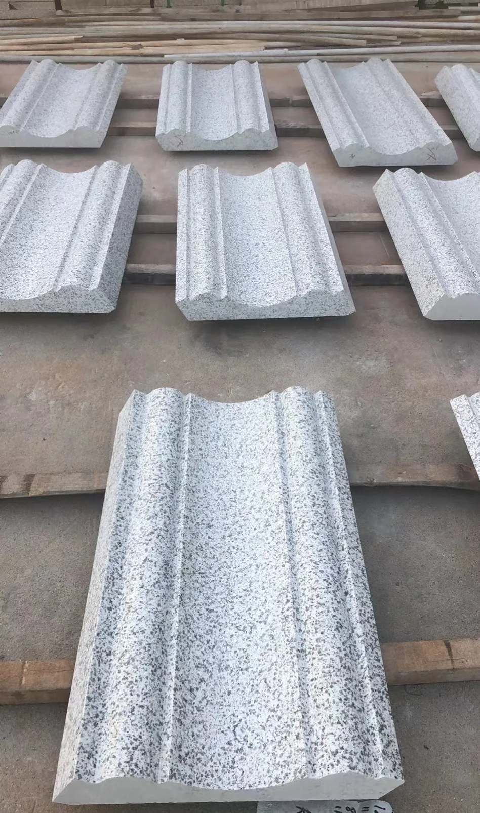 哈密 白麻花岗岩光面别墅线条