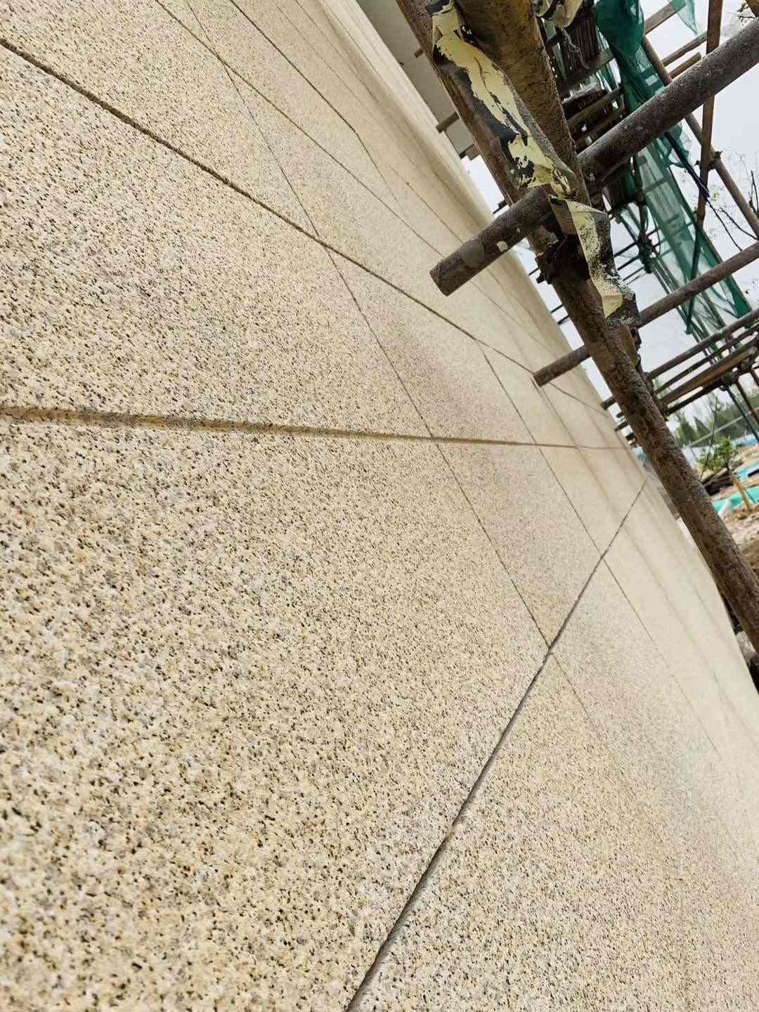 哈密 黄金麻花岗岩荔枝面外墙干挂石材效果示例