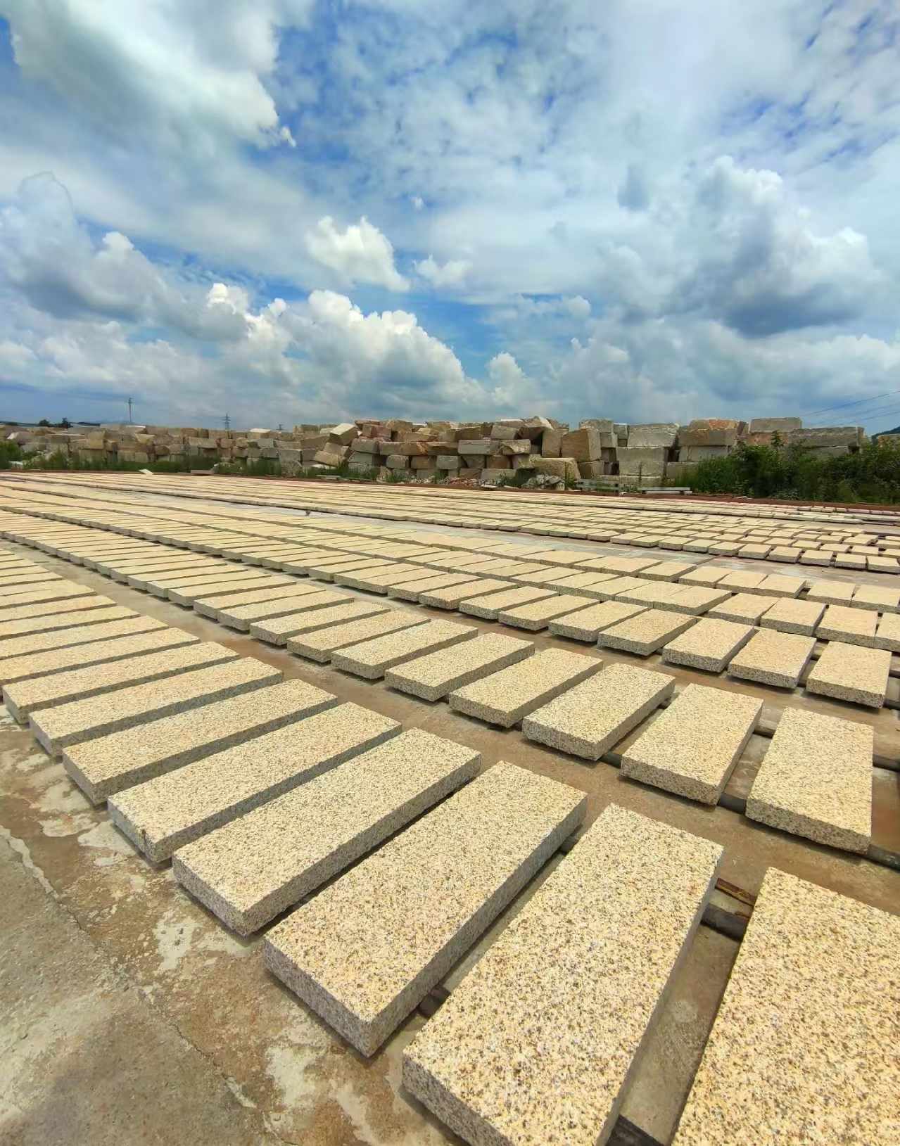 哈密 黄金麻荔枝面花岗岩石材地铺石防护中