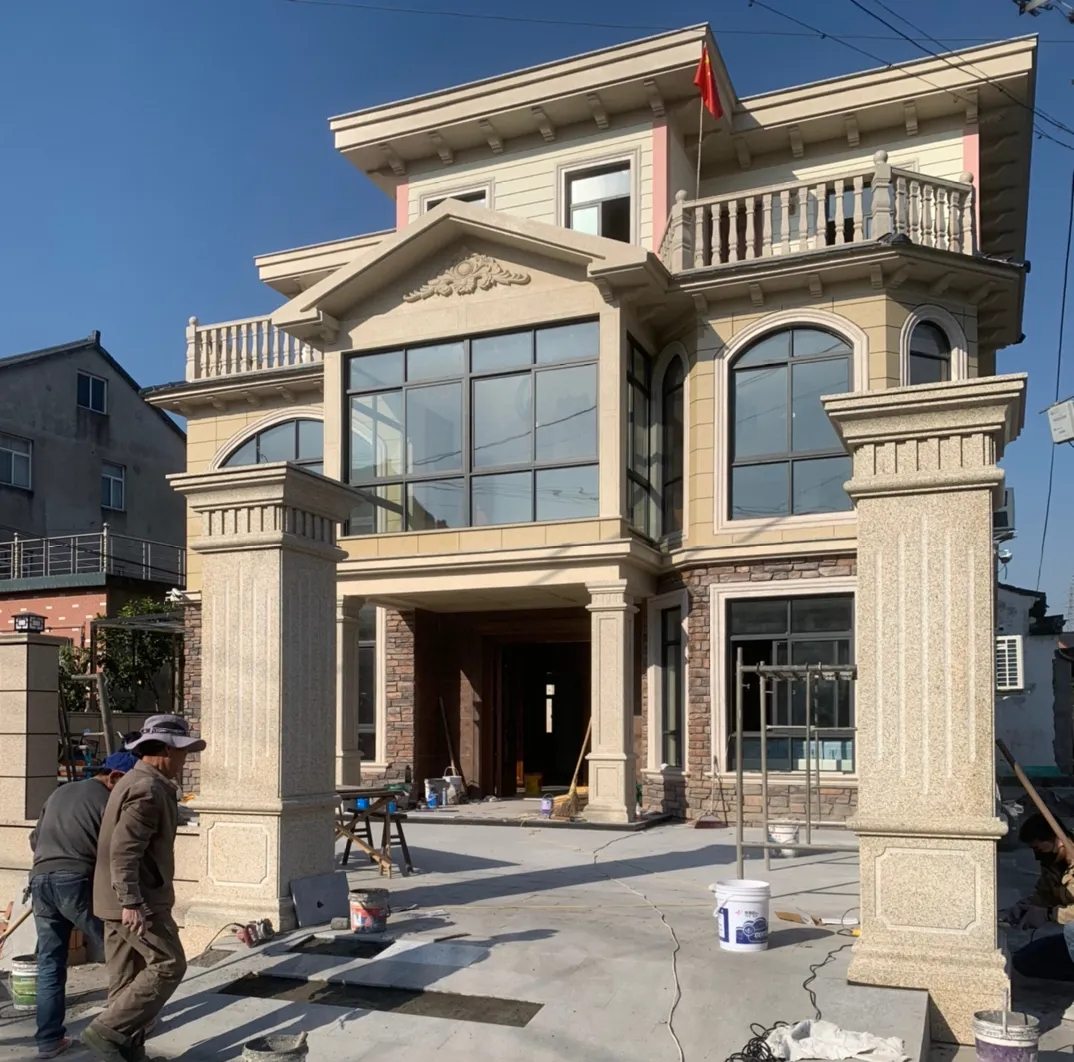 哈密 黄金麻花岗岩荔枝面别墅外墙干挂私家专属