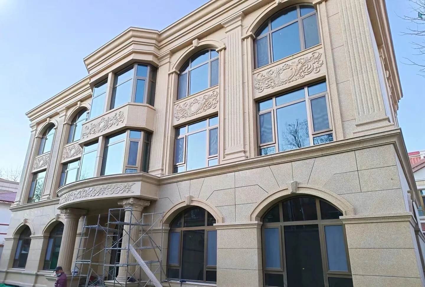 哈密 黄金麻花岗岩别墅外墙干挂